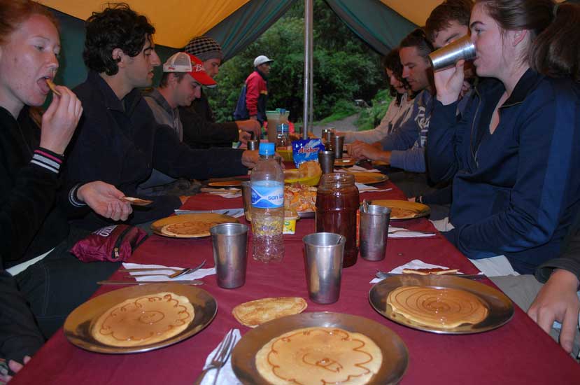 Nosso café da manhã em Salkantay Trek